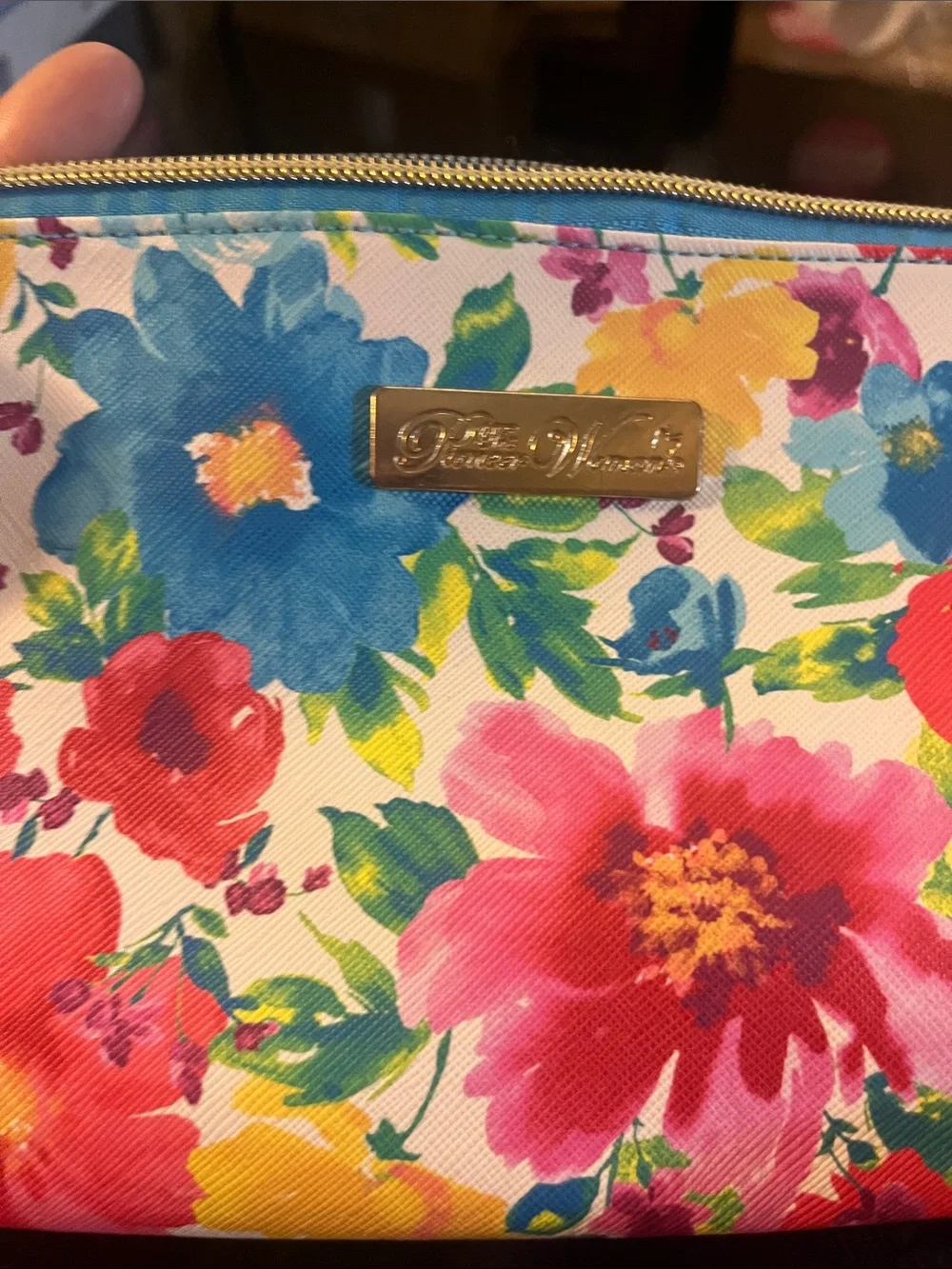 The Pioneer Woman Floral Cosmetic Pouch in Pink, Blue, Yellow, Green & Teal 59